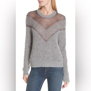 NWT $395 Rag Bone Sheer Chevron Sweater